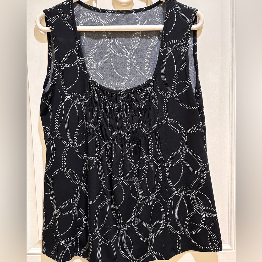 Black nylon tank top